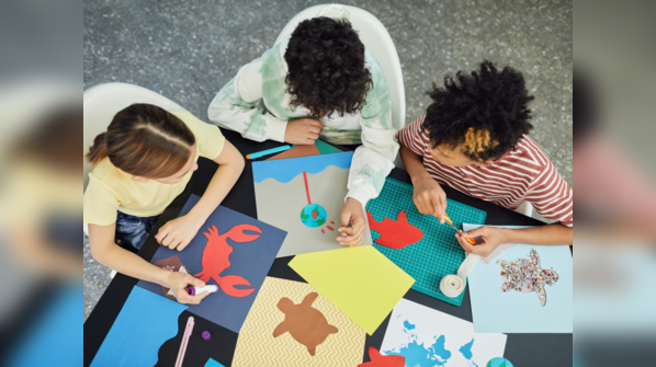 Child completing a puzzle